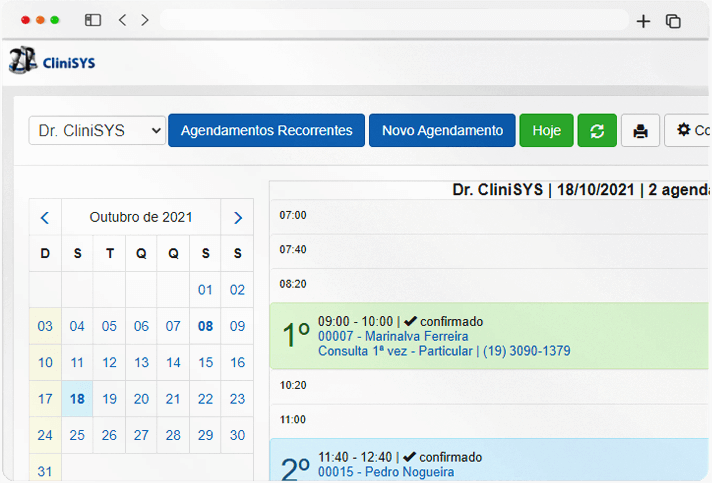 Agenda Médica CliniSYS