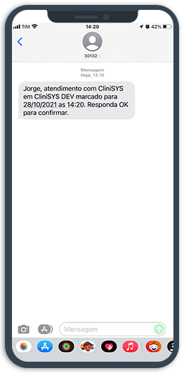 Agenda médica com confirmação de consultas